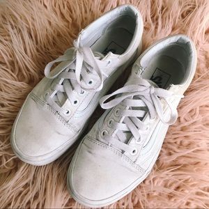 White Old Skool Vans